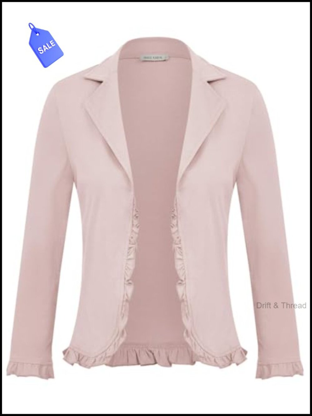 GRACE KARIN Women 3/4 Sleeve Cropped Blazer Jacket